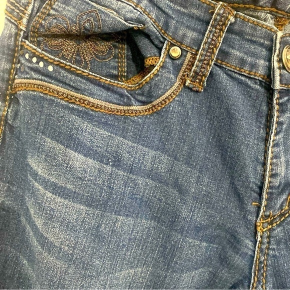 Seven7 Slim Boot Cut Sz 10 Women’s Jeans Rhinestones on Back Pockets - Picture 9 of 12